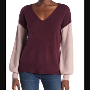 14th & Union V-neck Colorblock Sweater.